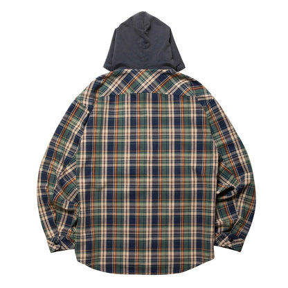 Liberaiders HOODED PLAID SHIRT リベレイダース フーデッド プレイド シャツ 77103【メンズ シャツ 長袖 フーディ レイヤード ヴィンテージ カジュアル 25FW】