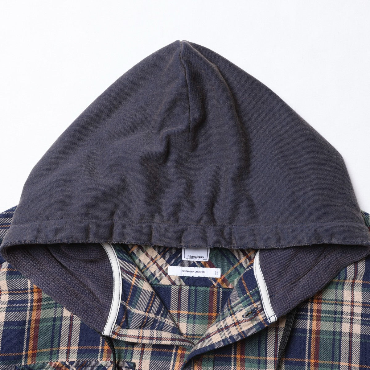 Liberaiders HOODED PLAID SHIRT リベレイダース フーデッド プレイド シャツ 77103【メンズ シャツ 長袖 フーディ レイヤード ヴィンテージ カジュアル 25FW】