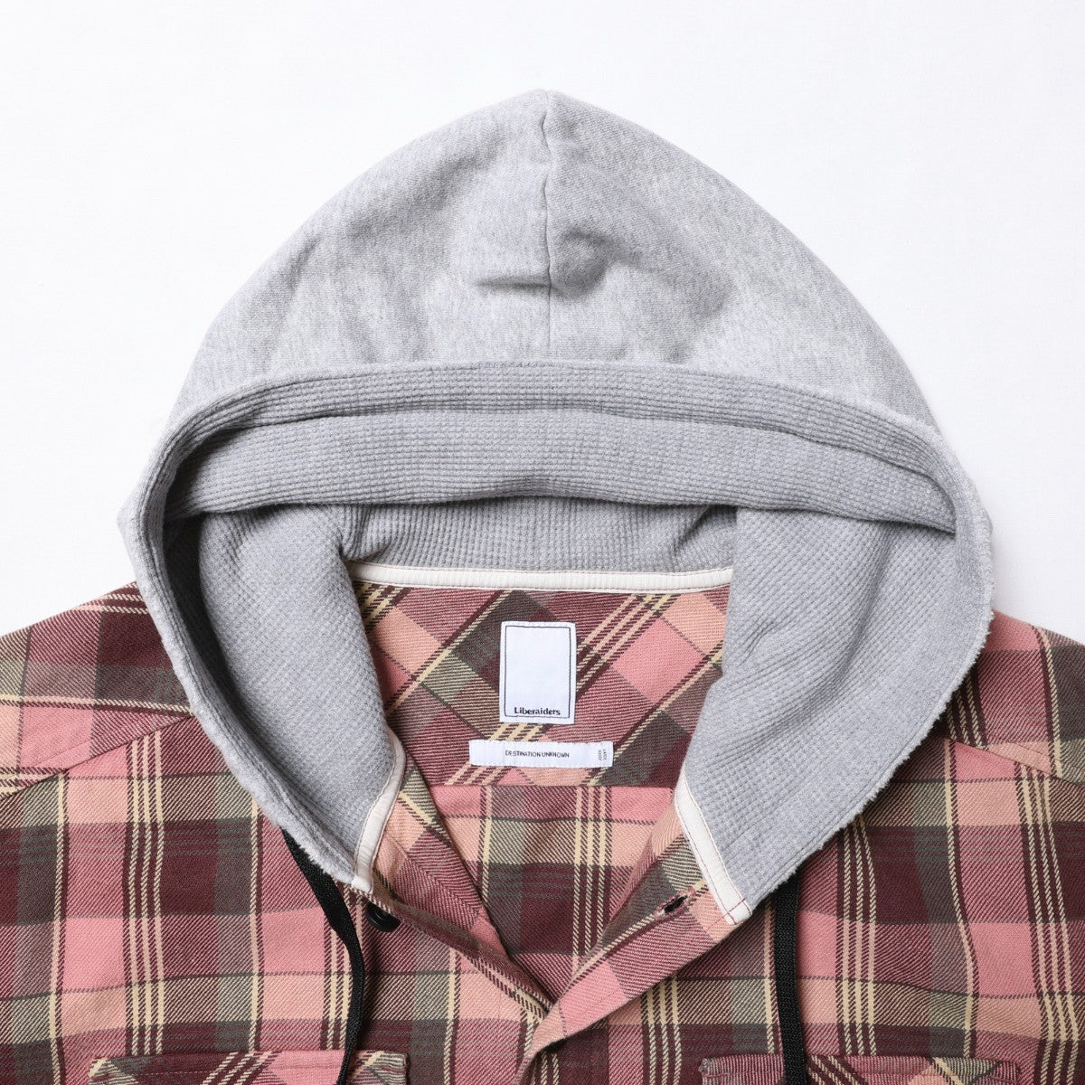 Liberaiders HOODED PLAID SHIRT リベレイダース フーデッド プレイド シャツ 77103【メンズ シャツ 長袖 フーディ レイヤード ヴィンテージ カジュアル 25FW】