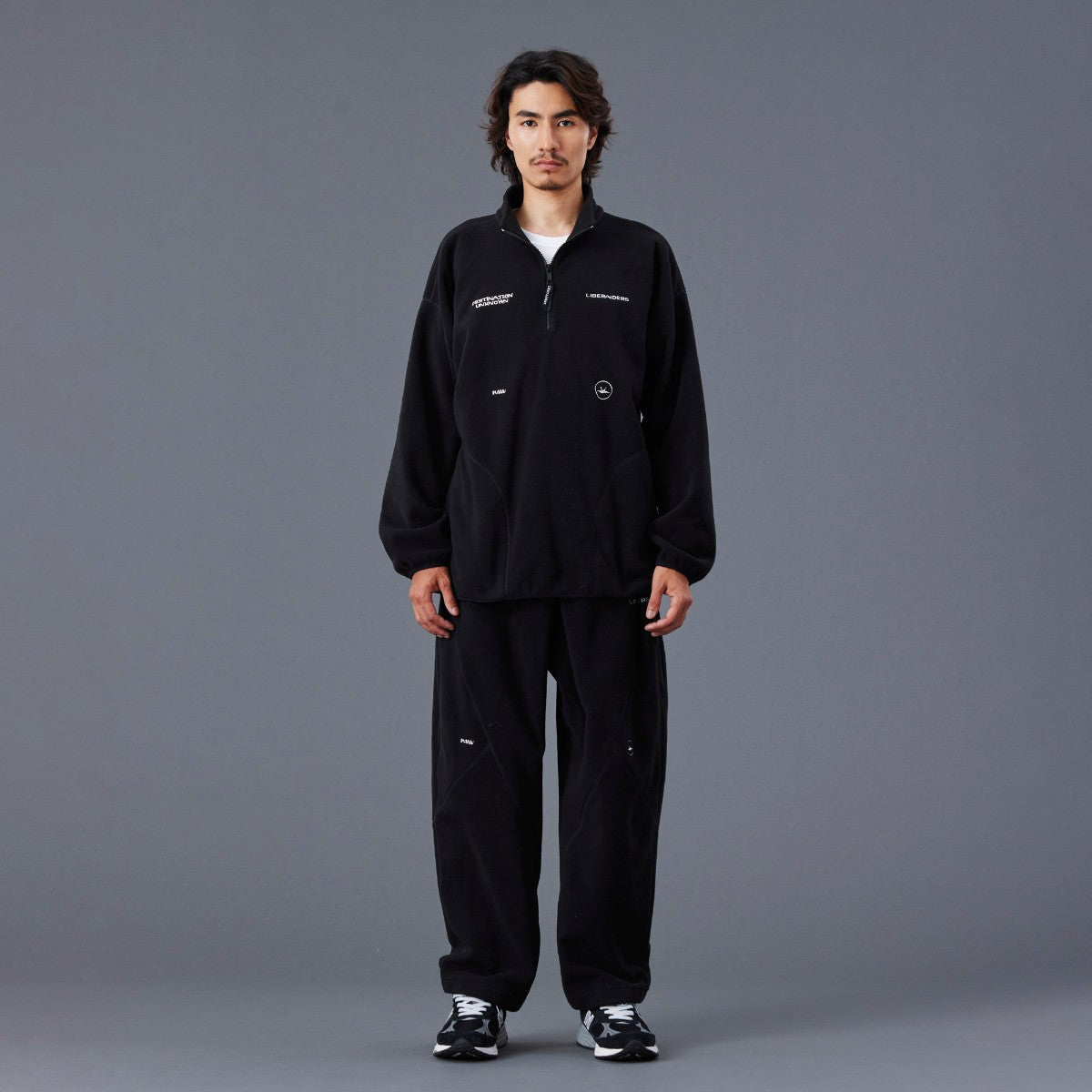 Liberaiders FLEECE HALF ZIP リベレイダース フリース ハーフジップ 77308【メンズ フリース ハーフジップ 3Dパターン 刺繍 デザインラベル 保温性 25FW】