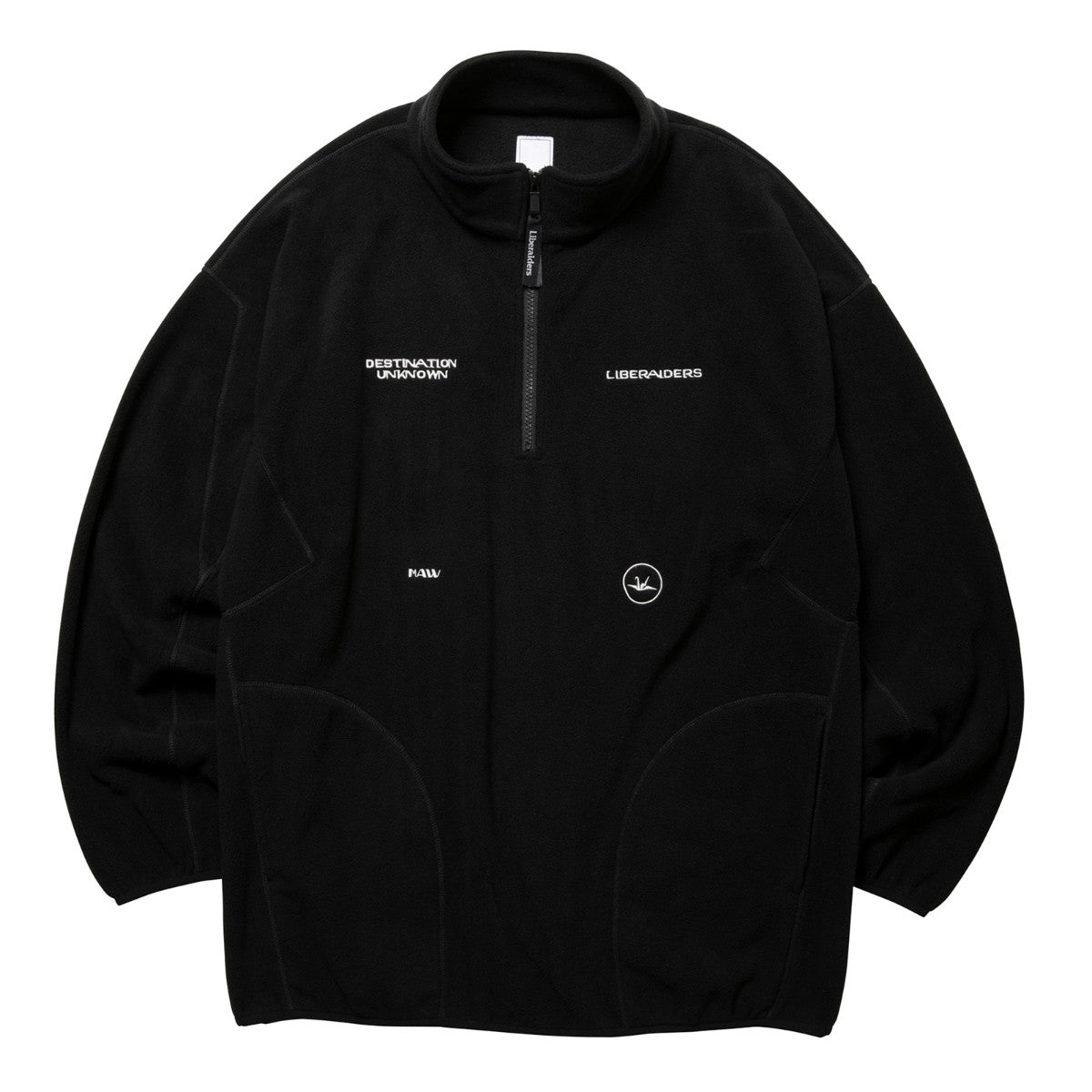Liberaiders FLEECE HALF ZIP リベレイダース フリース ハーフジップ 77308【メンズ フリース ハーフジップ 3Dパターン 刺繍 デザインラベル 保温性 25FW】