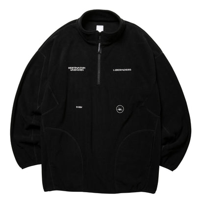 Liberaiders FLEECE HALF ZIP リベレイダース フリース ハーフジップ 77308【メンズ フリース ハーフジップ 3Dパターン 刺繍 デザインラベル 保温性 25FW】