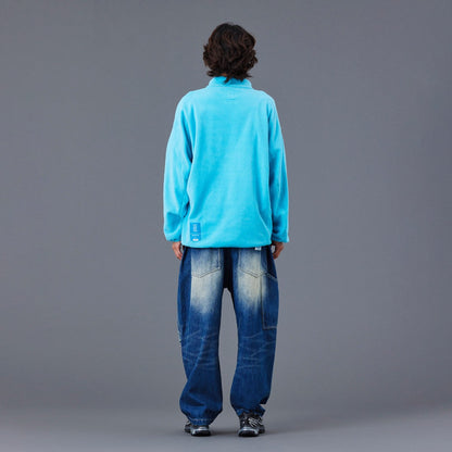 Liberaiders FLEECE HALF ZIP リベレイダース フリース ハーフジップ 77308【メンズ フリース ハーフジップ 3Dパターン 刺繍 デザインラベル 保温性 25FW】