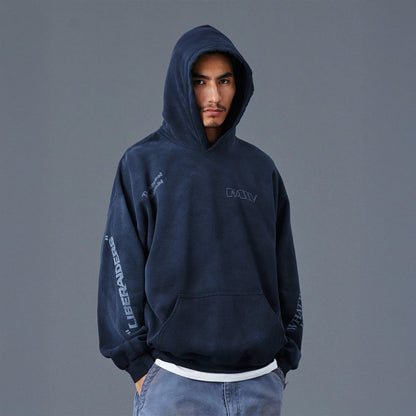 Liberaiders HANDWRITING PRINT HOODIE リベレイダース ハンドライティング プリント フーディー 77311【メンズ スウェット フーディ パーカー ヴィンテージ プリント カジュアル 25FW】