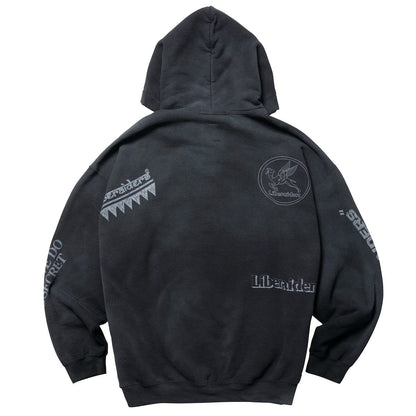 Liberaiders HANDWRITING PRINT HOODIE リベレイダース ハンドライティング プリント フーディー 77311【メンズ スウェット フーディ パーカー ヴィンテージ プリント カジュアル 25FW】