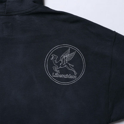 Liberaiders HANDWRITING PRINT HOODIE リベレイダース ハンドライティング プリント フーディー 77311【メンズ スウェット フーディ パーカー ヴィンテージ プリント カジュアル 25FW】