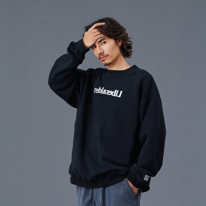 Liberaiders EMBROIDERY CREWNECK リベレイダース エンブロイダリー クルーネック 77317【メンズ スウェット クルーネック プルオーバー 裏起毛 トレーナー 刺繍ロゴ 25FW】
