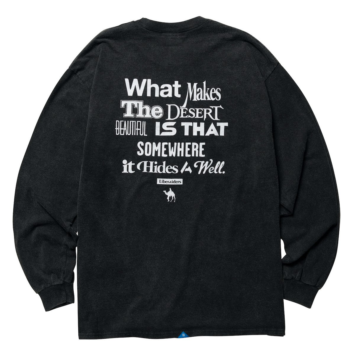 Liberaiders MULTI FONT L/S TEE リベレイダース マルチ フォント ロングスリーブ ティー 77505【メンズ 長袖Tシャツ 起毛 天竺 ヴィンテージ風 バックプリント 25FW】
