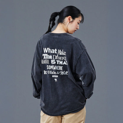 Liberaiders MULTI FONT L/S TEE リベレイダース マルチ フォント ロングスリーブ ティー 77505【メンズ 長袖Tシャツ 起毛 天竺 ヴィンテージ風 バックプリント 25FW】