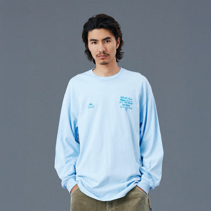Liberaiders MULTI FONT L/S TEE リベレイダース マルチ フォント ロングスリーブ ティー 77505【メンズ 長袖Tシャツ 起毛 天竺 ヴィンテージ風 バックプリント 25FW】