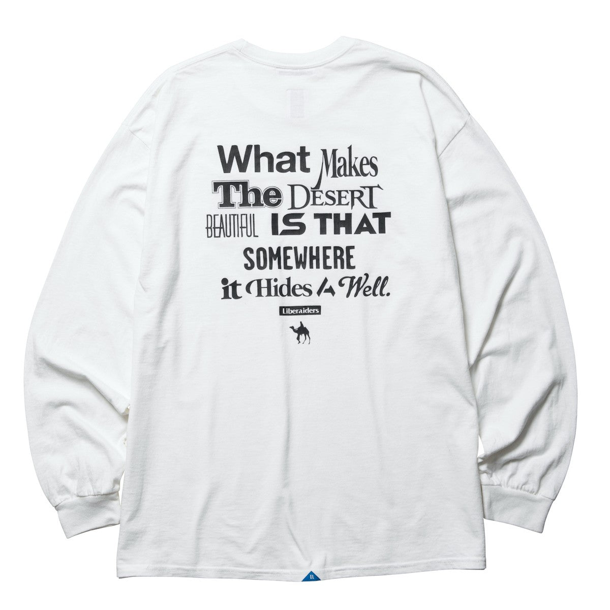 Liberaiders MULTI FONT L/S TEE リベレイダース マルチ フォント ロングスリーブ ティー 77505【メンズ 長袖Tシャツ 起毛 天竺 ヴィンテージ風 バックプリント 25FW】