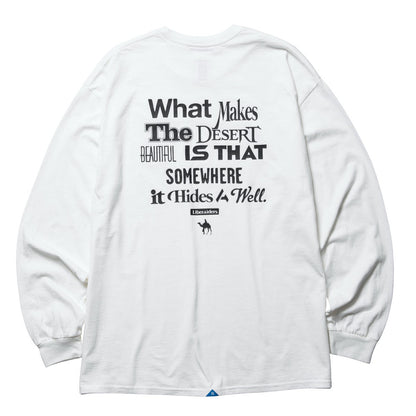 Liberaiders MULTI FONT L/S TEE リベレイダース マルチ フォント ロングスリーブ ティー 77505【メンズ 長袖Tシャツ 起毛 天竺 ヴィンテージ風 バックプリント 25FW】