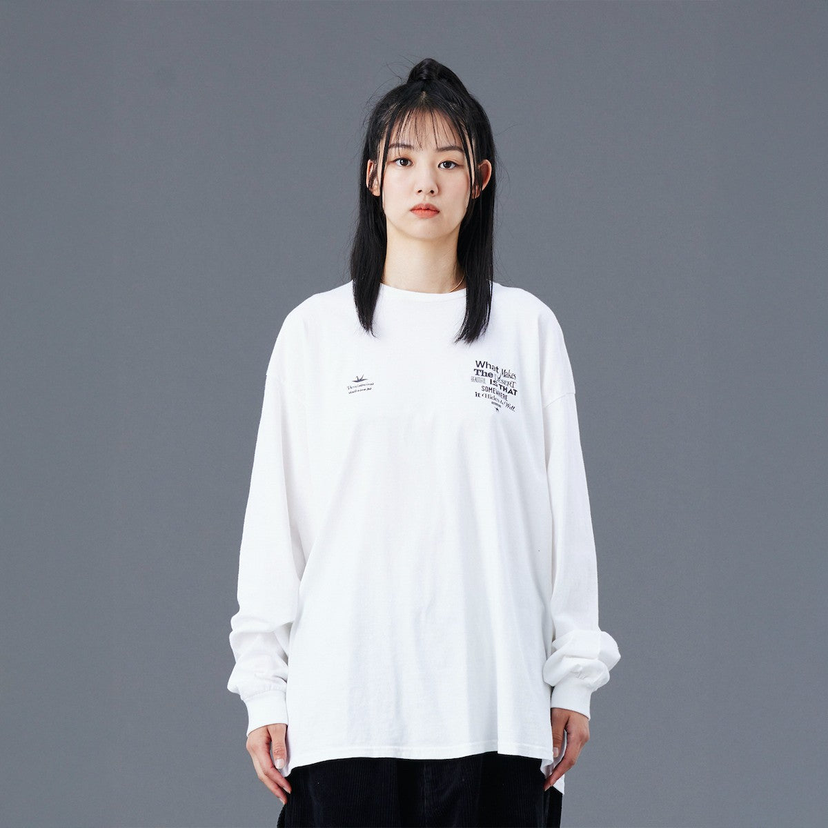 Liberaiders MULTI FONT L/S TEE リベレイダース マルチ フォント ロングスリーブ ティー 77505【メンズ 長袖Tシャツ 起毛 天竺 ヴィンテージ風 バックプリント 25FW】
