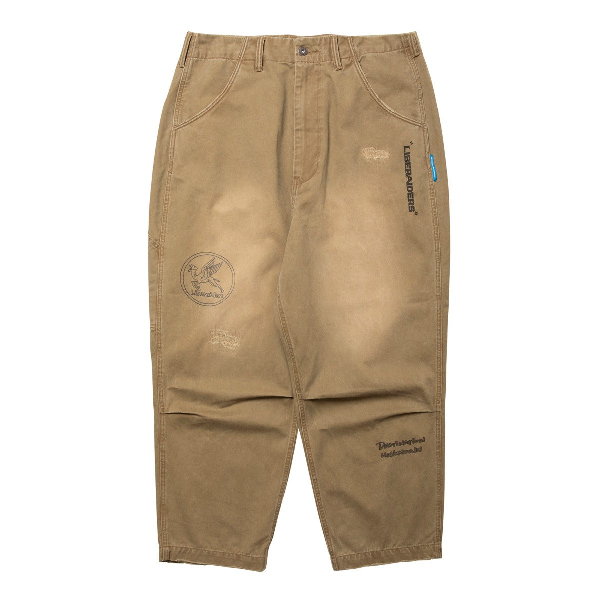 Liberaiders HANDWRITING PRINT CHINO SARROUEL PANTS リベレイダース ハンドライティング プリント チノ サルエルパンツ 77702【メンズ サルエル チノ パンツ ペインター ヴィンテージ 加工 25FW】