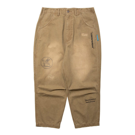 Liberaiders HANDWRITING PRINT CHINO SARROUEL PANTS リベレイダース ハンドライティング プリント チノ サルエルパンツ 77702【メンズ サルエル チノ パンツ ペインター ヴィンテージ 加工 25FW】