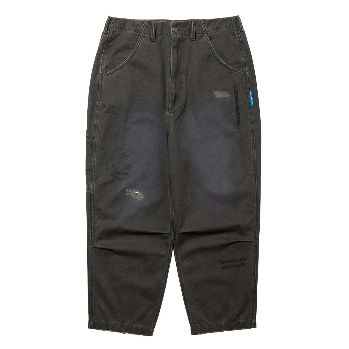 Liberaiders HANDWRITING PRINT CHINO SARROUEL PANTS リベレイダース ハンドライティング プリント チノ サルエルパンツ 77702【メンズ サルエル チノ パンツ ペインター ヴィンテージ 加工 25FW】