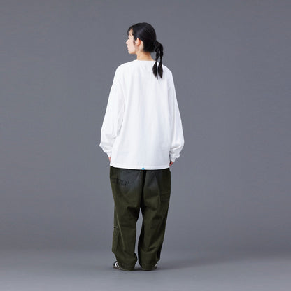 Liberaiders HANDWRITING PRINT CHINO SARROUEL PANTS リベレイダース ハンドライティング プリント チノ サルエルパンツ 77702【メンズ サルエル チノ パンツ ペインター ヴィンテージ 加工 25FW】