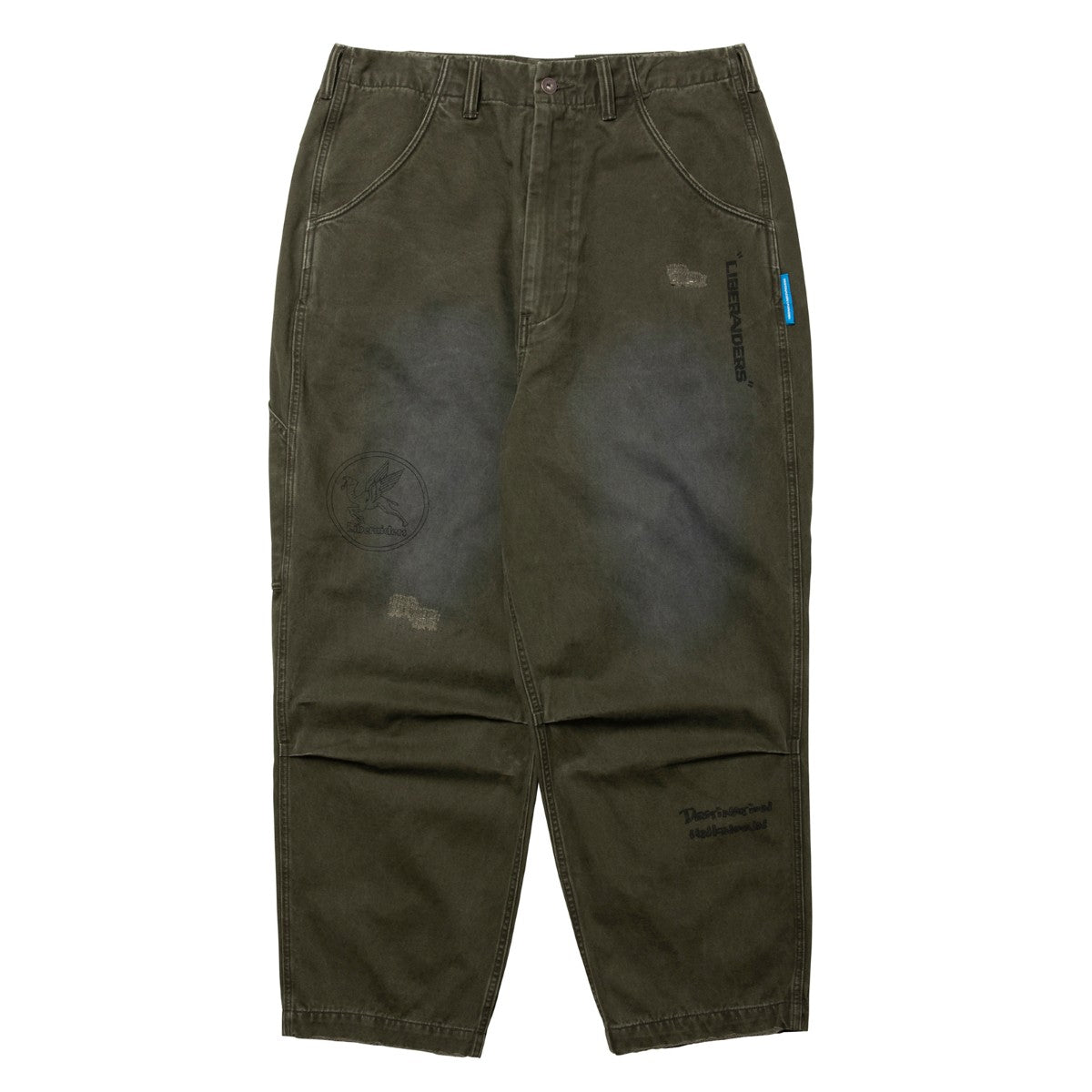 Liberaiders HANDWRITING PRINT CHINO SARROUEL PANTS リベレイダース ハンドライティング プリント チノ サルエルパンツ 77702【メンズ サルエル チノ パンツ ペインター ヴィンテージ 加工 25FW】