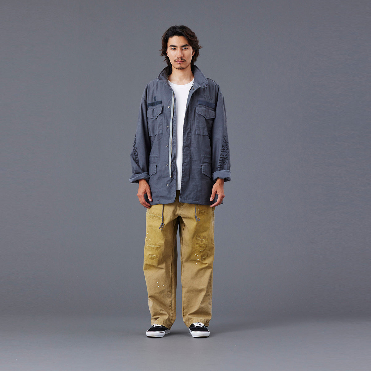 Liberaiders REPAIRED CANVAS WORK PANTS リベレイダース リペアード キャンバス ワーク パンツ 77705【メンズ キャンバス ワークパンツ リペア ダメージ加工 ペンキ ヴィンテージ 25FW】