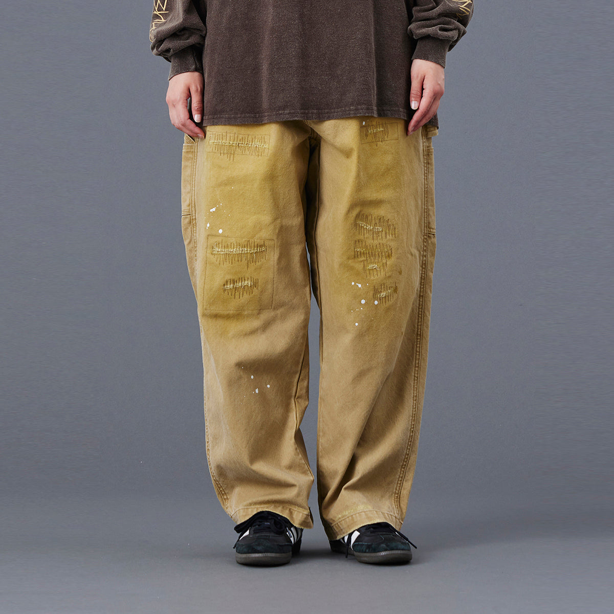 Liberaiders REPAIRED CANVAS WORK PANTS リベレイダース リペアード キャンバス ワーク パンツ 77705【メンズ キャンバス ワークパンツ リペア ダメージ加工 ペンキ ヴィンテージ 25FW】