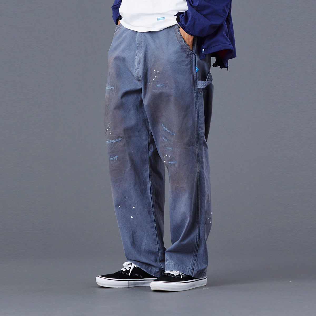 Liberaiders REPAIRED CANVAS WORK PANTS リベレイダース リペアード キャンバス ワーク パンツ 77705【メンズ キャンバス ワークパンツ リペア ダメージ加工 ペンキ ヴィンテージ 25FW】