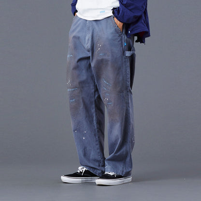 Liberaiders REPAIRED CANVAS WORK PANTS リベレイダース リペアード キャンバス ワーク パンツ 77705【メンズ キャンバス ワークパンツ リペア ダメージ加工 ペンキ ヴィンテージ 25FW】