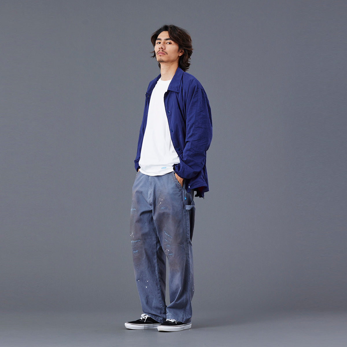 Liberaiders REPAIRED CANVAS WORK PANTS リベレイダース リペアード キャンバス ワーク パンツ 77705【メンズ キャンバス ワークパンツ リペア ダメージ加工 ペンキ ヴィンテージ 25FW】