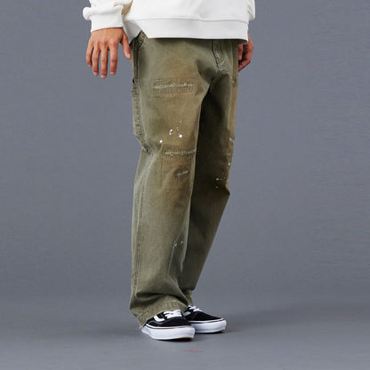 Liberaiders REPAIRED CANVAS WORK PANTS リベレイダース リペアード キャンバス ワーク パンツ 77705【メンズ キャンバス ワークパンツ リペア ダメージ加工 ペンキ ヴィンテージ 25FW】