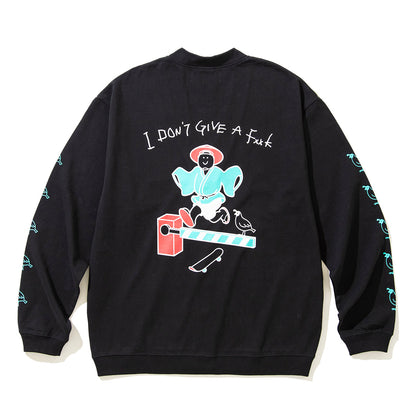 坩堝 California quail Cardigan (RUTSUBO×YU SUDA） RUTSUBO カリフォルニア クエイル カーディガン R25FA-SUDA-KN【メンズ アーティスト カーディガン シルクスクリーン バックプリント コラボ 25FW】