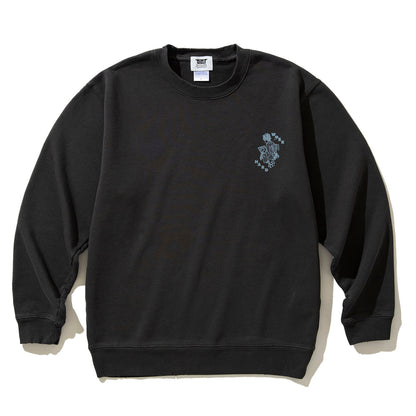 坩堝 WORKHARD/必殺仕事人 CREW SWEAT (RUTSUBO×YU SUDA） RUTSUBO WORKHARD/必殺仕事人 クルースウェット R25FA-SUDA-PF3【メンズ アーティスト クルースウェット メッセージ バックプリント コラボ 25FW】