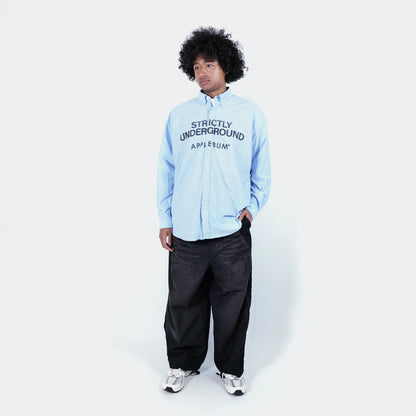 APPLEBUM Print Ox Bd Shirt アップルバム プリント オックス ボタンダウン シャツ 2520205【メンズ 長袖 プリントシャツ カジュアル モード 25FW】