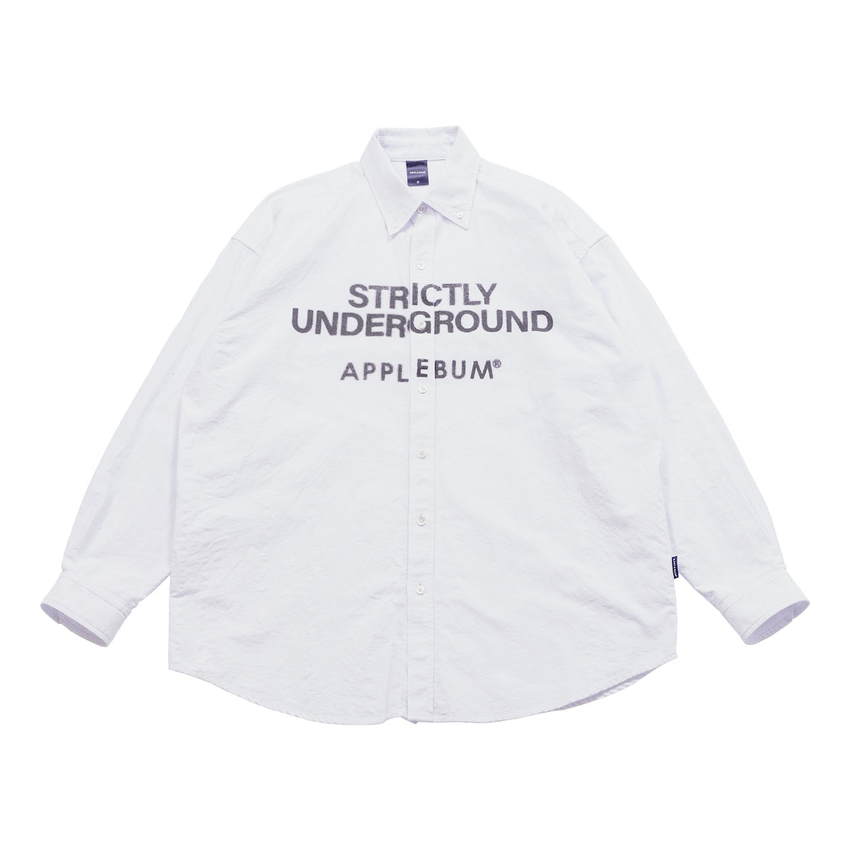 APPLEBUM Print Ox Bd Shirt アップルバム プリント オックス ボタンダウン シャツ 2520205【メンズ 長袖 プリントシャツ カジュアル モード 25FW】