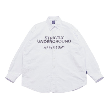 APPLEBUM Print Ox Bd Shirt アップルバム プリント オックス ボタンダウン シャツ 2520205【メンズ 長袖 プリントシャツ カジュアル モード 25FW】