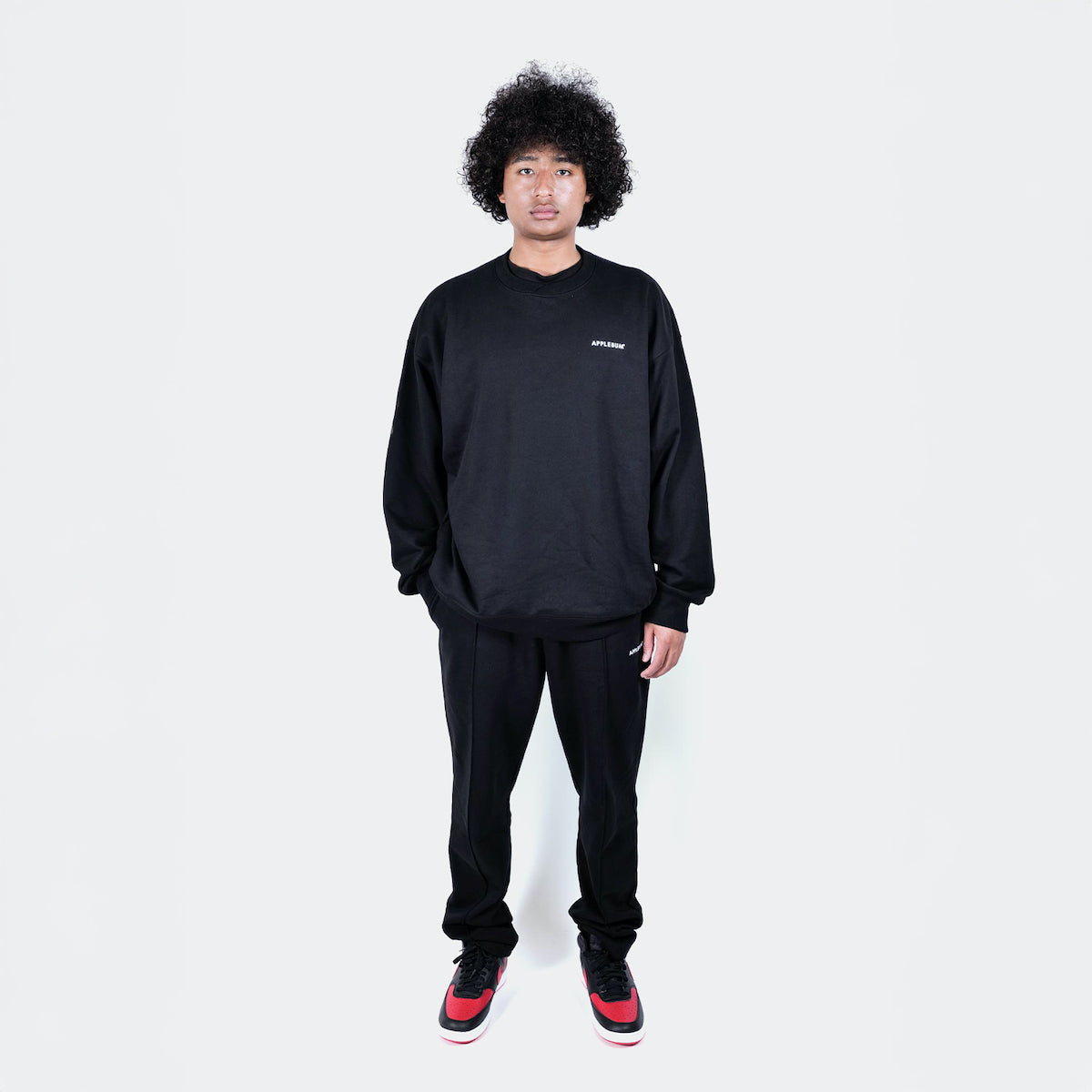 APPLEBUM Logo Crew Sweat アップルバム ロゴ クルー スウェット 2520411【メンズ スウェット クルーネック ベーシック シンプル 裏パイル セットアップ可 25FW】