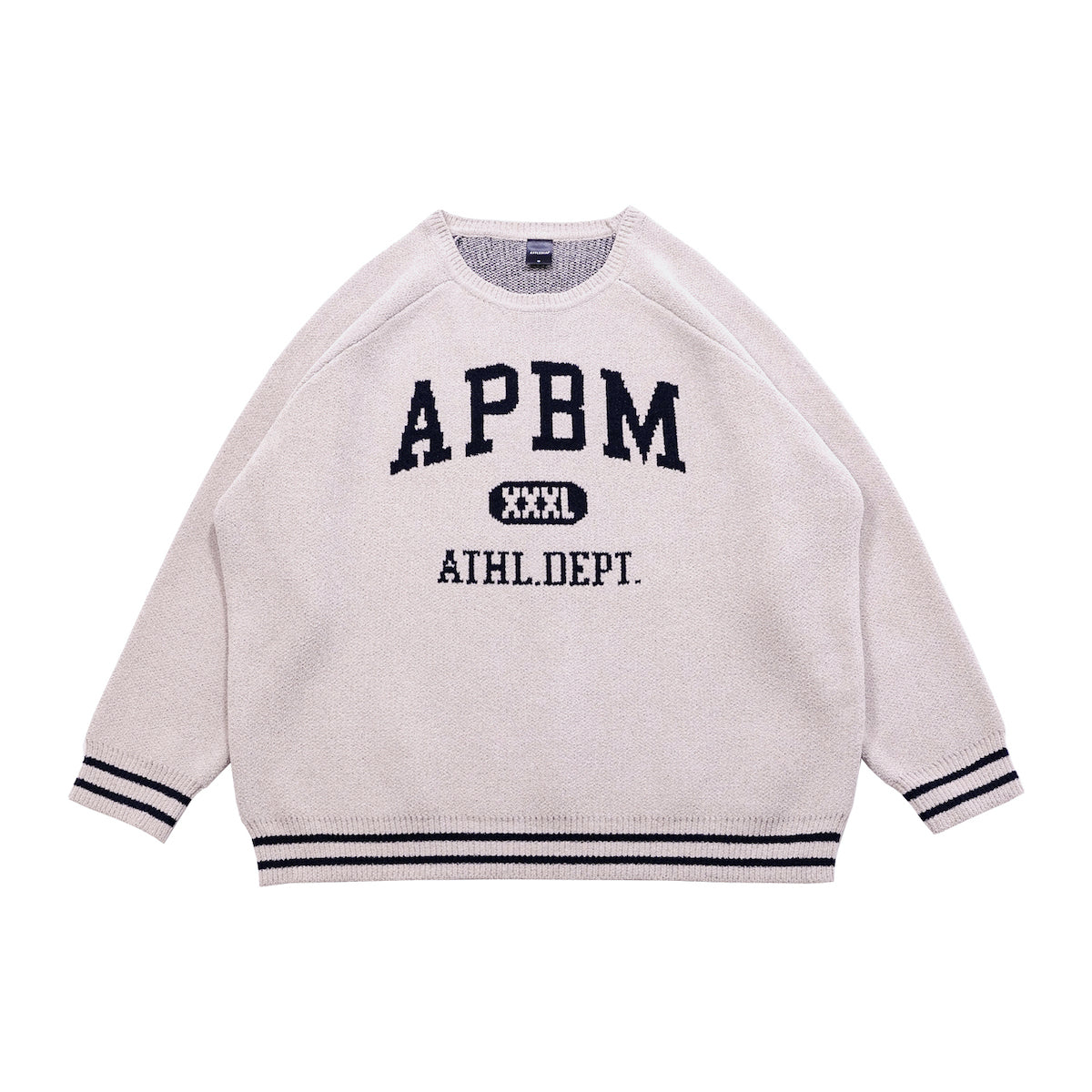 APPLEBUM “APBM” Mall Knit Sweater アップルバム “APBM” モール ニットセーター 2520503【メンズ ニット セーター カレッジロゴ ジャガード クラシック 25FW】
