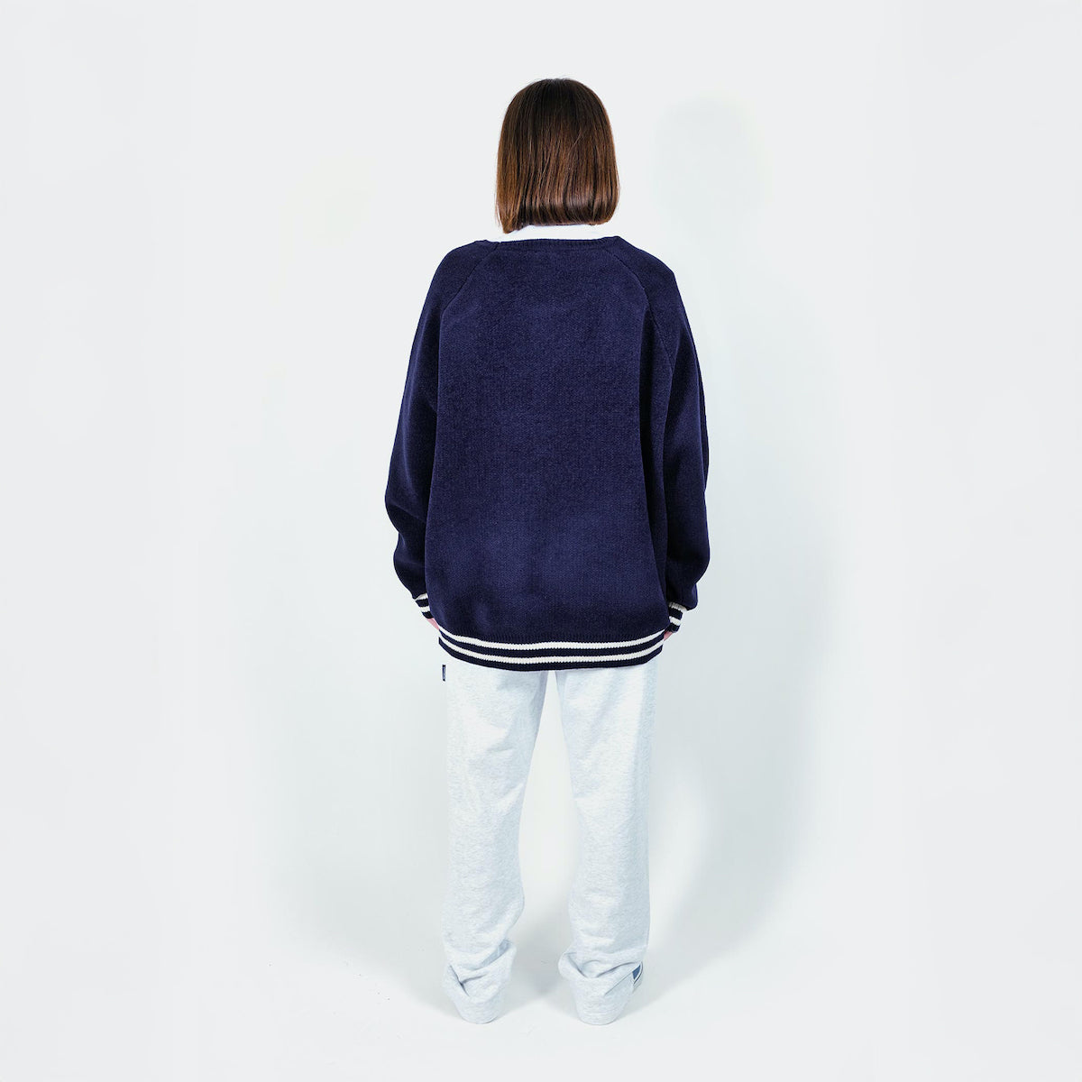 APPLEBUM “APBM” Mall Knit Sweater アップルバム “APBM” モール ニットセーター 2520503【メンズ ニット セーター カレッジロゴ ジャガード クラシック 25FW】