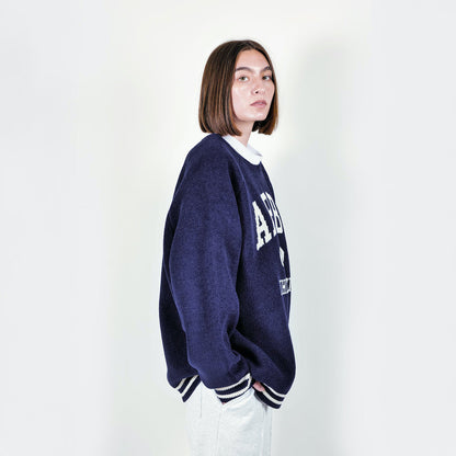 APPLEBUM “APBM” Mall Knit Sweater アップルバム “APBM” モール ニットセーター 2520503【メンズ ニット セーター カレッジロゴ ジャガード クラシック 25FW】