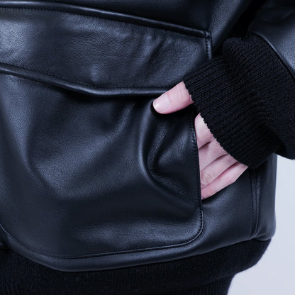 APPLEBUM A-2 Leather Jacket アップルバム A-2 レザー ジャケット 2520602【メンズ ジャケット アウター ラムレザー ロゴ 25FW】