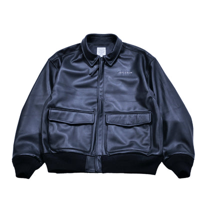 APPLEBUM A-2 Leather Jacket アップルバム A-2 レザー ジャケット 2520602【メンズ ジャケット アウター ラムレザー ロゴ 25FW】