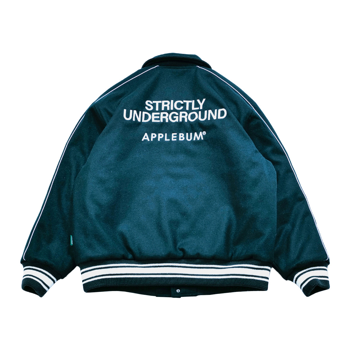 APPLEBUM Collared Melton Stadium Jacket アップルバム カラード メルトン スタジアム ジャケット 2520604【メンズ アウター スタジャン メルトン ジャケット ロゴ 25FW】