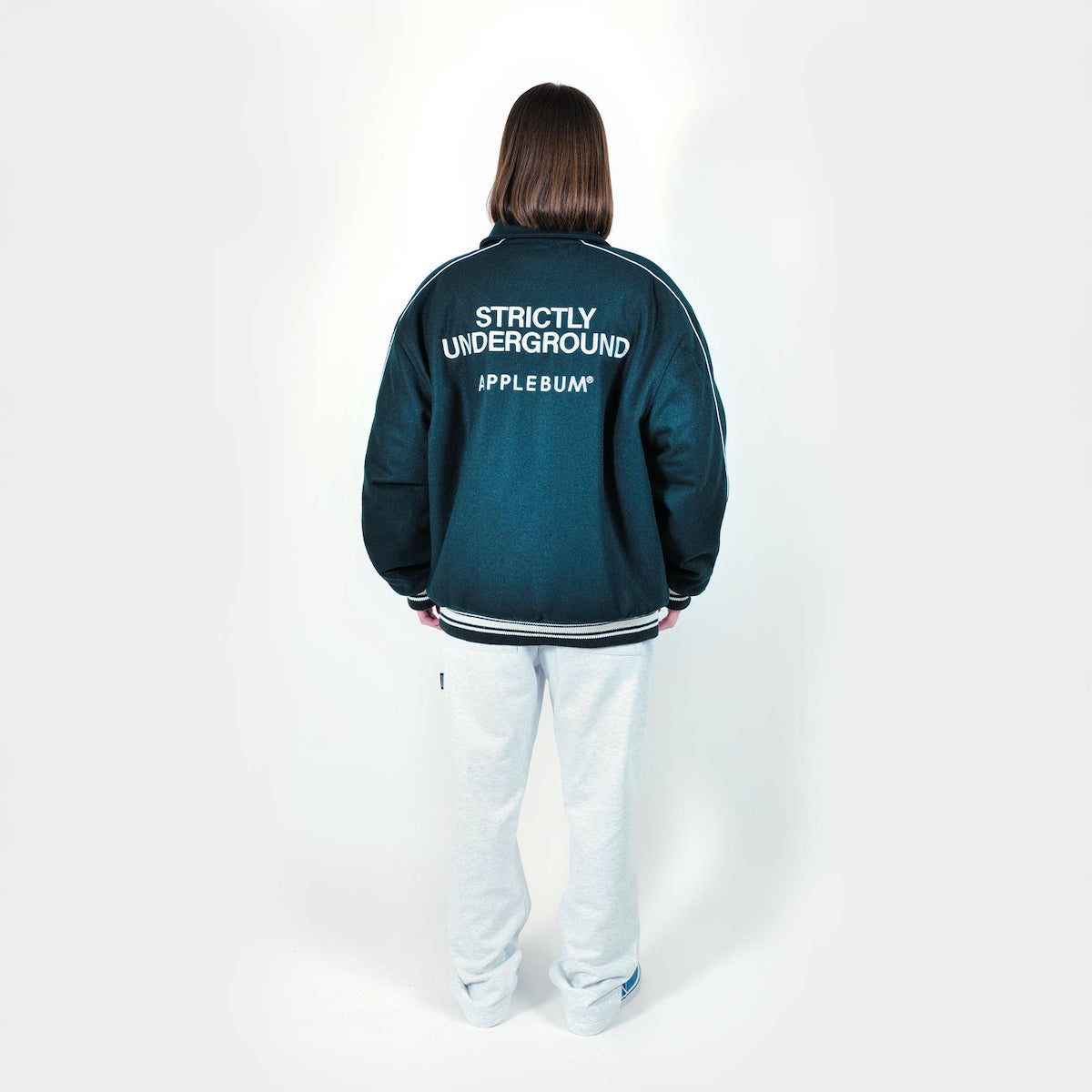 APPLEBUM Collared Melton Stadium Jacket アップルバム カラード メルトン スタジアム ジャケット 2520604【メンズ アウター スタジャン メルトン ジャケット ロゴ 25FW】