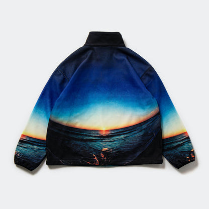 APPLEBUM “Summer Madness” Half Zip Fleece アップルバム “サマーマッドネス”ハーフジップ フリース 2520621【メンズ アウター フリースジャケット 刺繍 グラデーション 25FW】