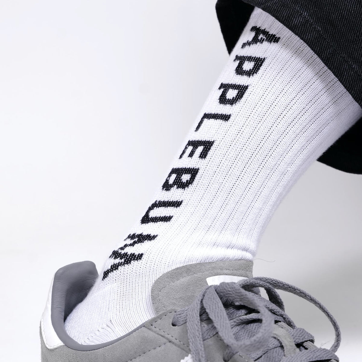 APPLEBUM Logo Socks アップルバム ロゴ ソックス 2521013【メンズ ソックス 靴下 ジャガード 日本製 25FW】