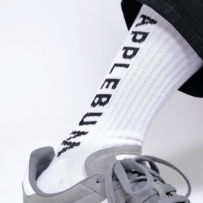 APPLEBUM Logo Socks アップルバム ロゴ ソックス 2521013【メンズ ソックス 靴下 ジャガード 日本製 25FW】