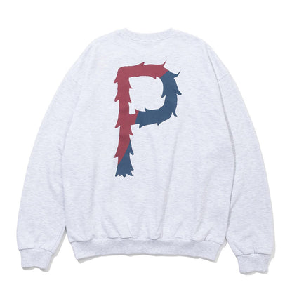POLER BIG LOGO CREW ポーラー ビッグロゴ クルー 253MCV0049【メンズ クルースウェット ロゴ トレーナー アスレチック レトロ スポーティ 25FW】