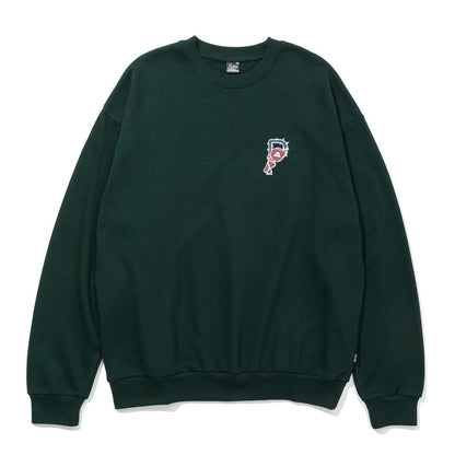 POLER BIG LOGO CREW ポーラー ビッグロゴ クルー 253MCV0049【メンズ クルースウェット ロゴ トレーナー アスレチック レトロ スポーティ 25FW】