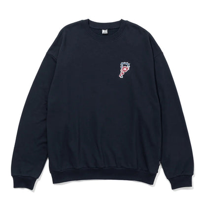 POLER BIG LOGO CREW ポーラー ビッグロゴ クルー 253MCV0049【メンズ クルースウェット ロゴ トレーナー アスレチック レトロ スポーティ 25FW】