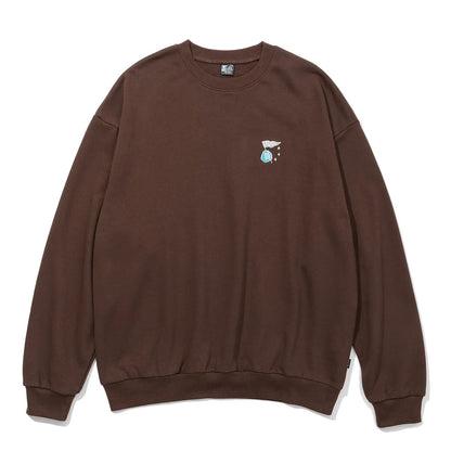 POLER ZILLA CREW ポーラー ジラ クルー 253MCV0051【メンズ クルースウェット グラフィック トレーナー フレンチテリー 怪獣 刺繍 25FW】