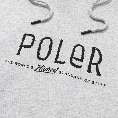 POLER FURRY FONT HOOD ポーラー ファリーフォント フード 253MCV0066【メンズ スウェットフーディ ロゴ フレンチテリー パーカー 吸汗性 リラックスウェア 25FW】