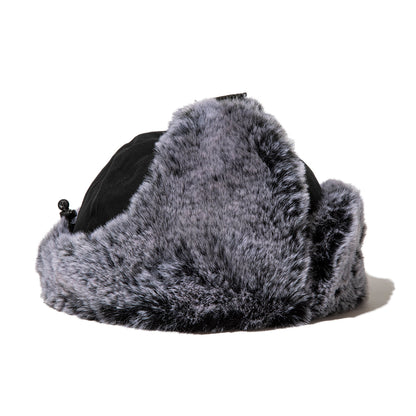 POLER MILITARY FUR VISOR CAP ポーラー ミリタリー ファー バイザー キャップ 253MCV0083【メンズ フライトキャップ ファーキャップ 防寒 アウトドア 冬小物 刺繍ロゴ 25FW】